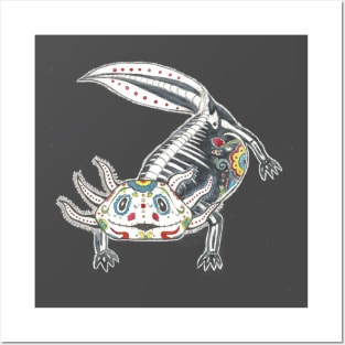 Day of the Dead Axolotl Posters and Art